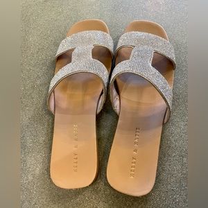 Kelly & Katie Size 10 Sparkly Slides